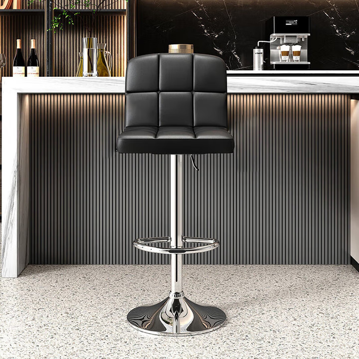 TANGJI Modern Bar Stool - High-Style Black