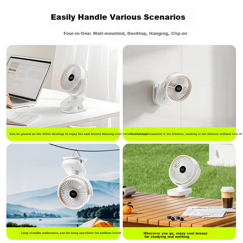 CangHua USB Fan - 100-Speed with Digital Display