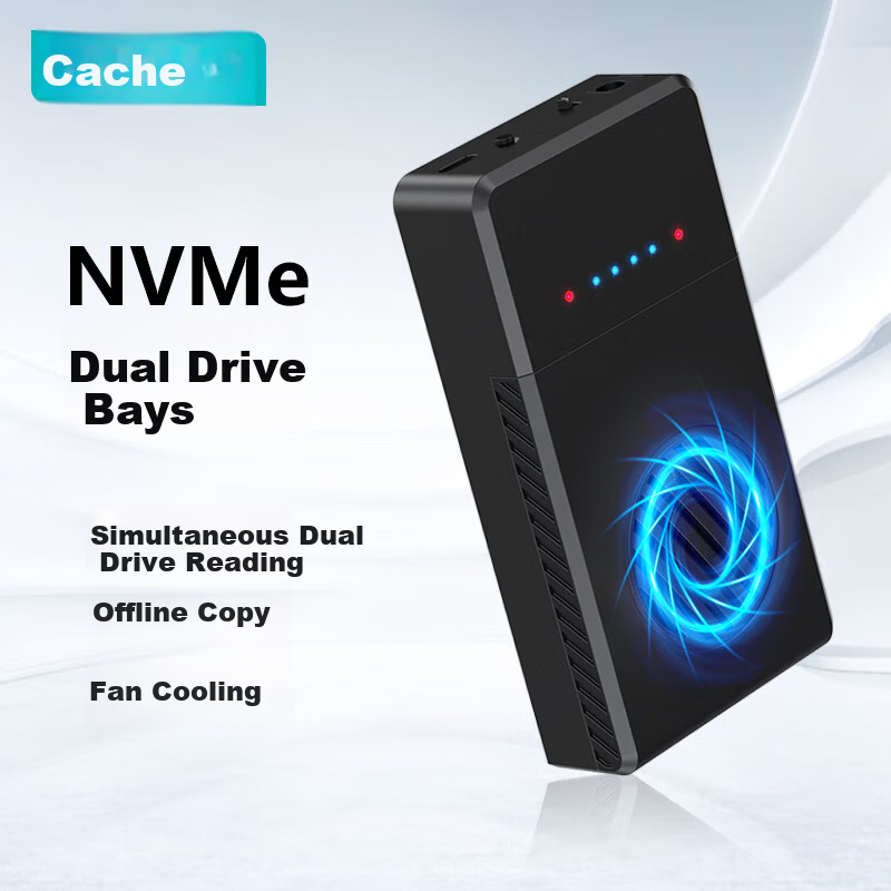 LINSTORAGE M.2 NVMe Dual-Slot SSD Enclosure