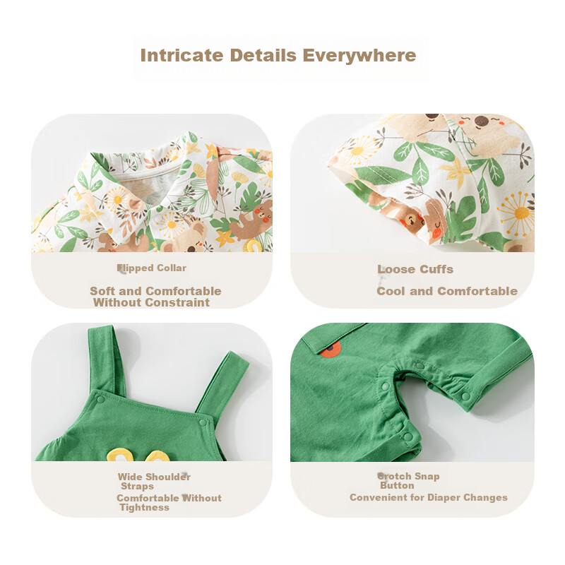 Huanxixiaoxiong Boys' Summer Cotton Suit