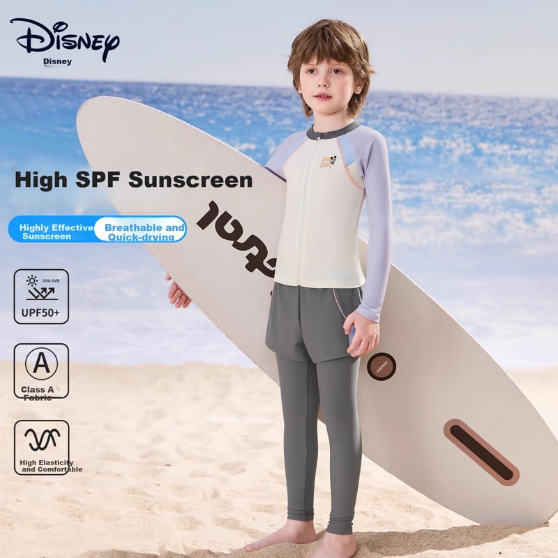 Disney Boys Swimsuit - Long Sleeve & Pants, Sun Protection
