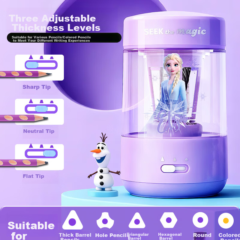 Disney Automatic Electric Pencil Sharpener Elsa Princess
