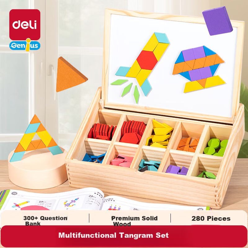 Deli Magnetic Tangram Puzzle - 12cm