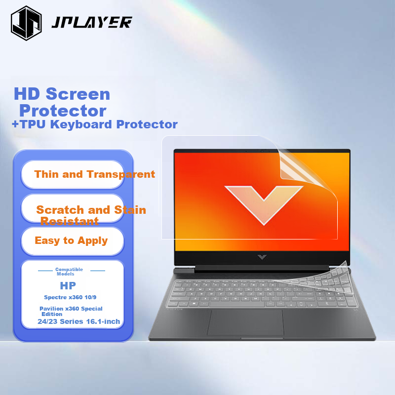 JPLAYER Keyboard And Screen Protector Set for HP Shadow Elf 9/10 2024