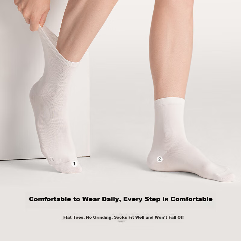 Ubras Xinjiang Cotton Mid-Calf Socks - 5 Pair