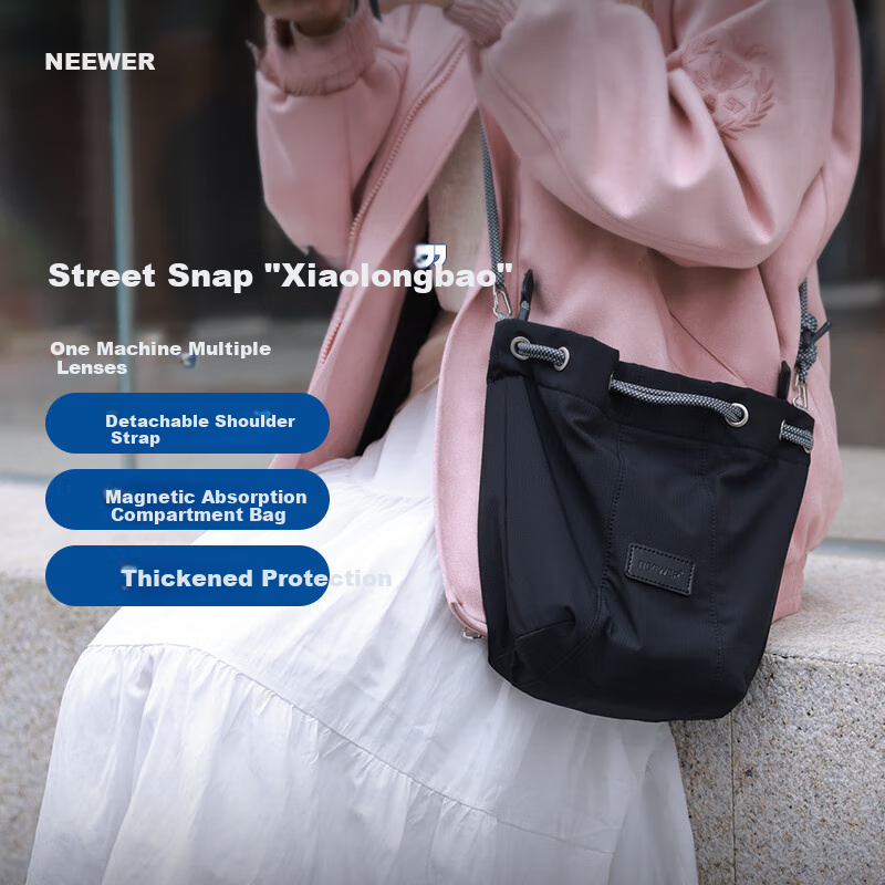 NEEWER Camera Bag Drawstring Bag Crossbody Photography Shoulder Bag