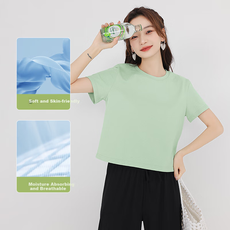 MJ STYLE Women's Slim Cotton T-Shirt