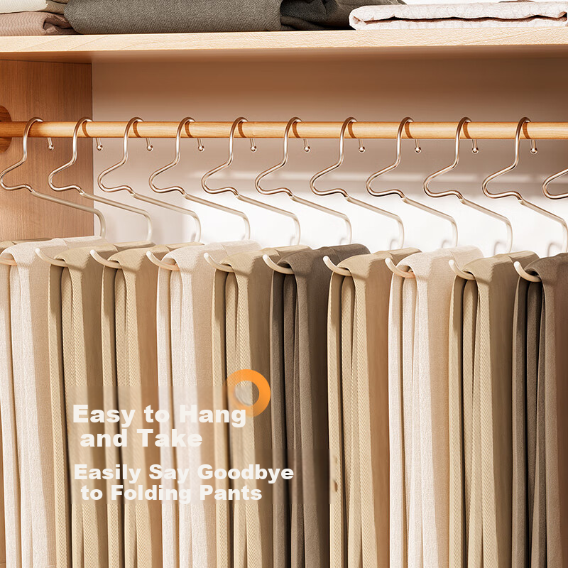 Ecoco Stainless Steel Multi-Layer Pants Rack with Gooseneck Hooks