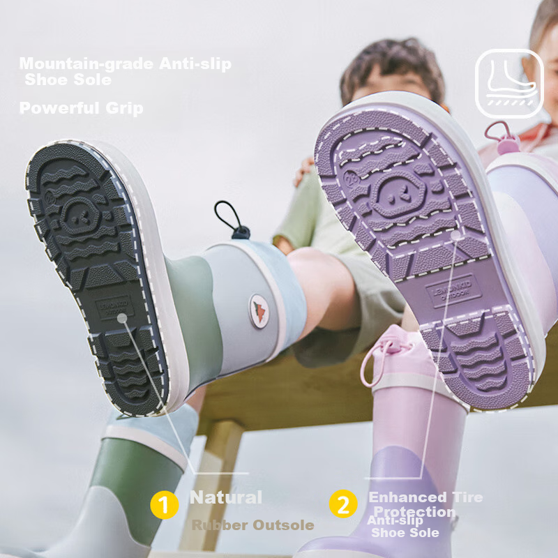 Lemonkid Kids Rain Boots - Non-Slip Water Shoes