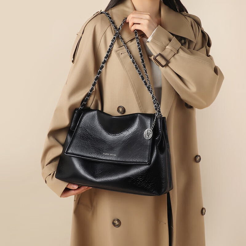 Viney Leather Handbag - Light Luxury Casual Tote