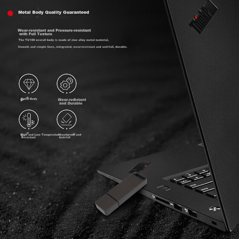 Thinkplus TU100 Metal USB Flash Drive [Business Gray]