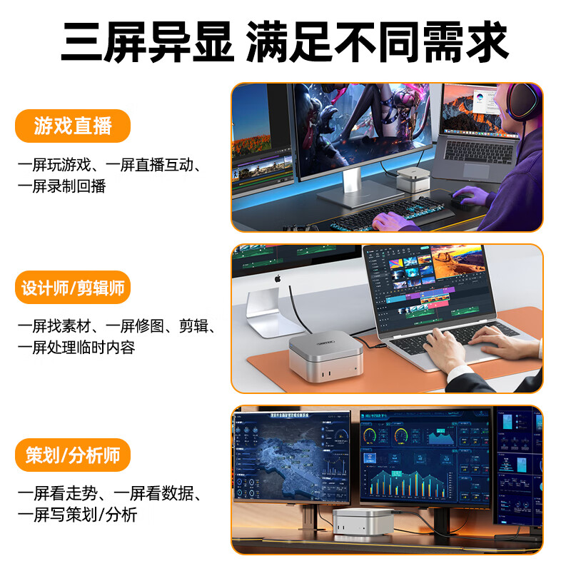 UNITEK Macmini M4 Expansion Dock 4K60Hz