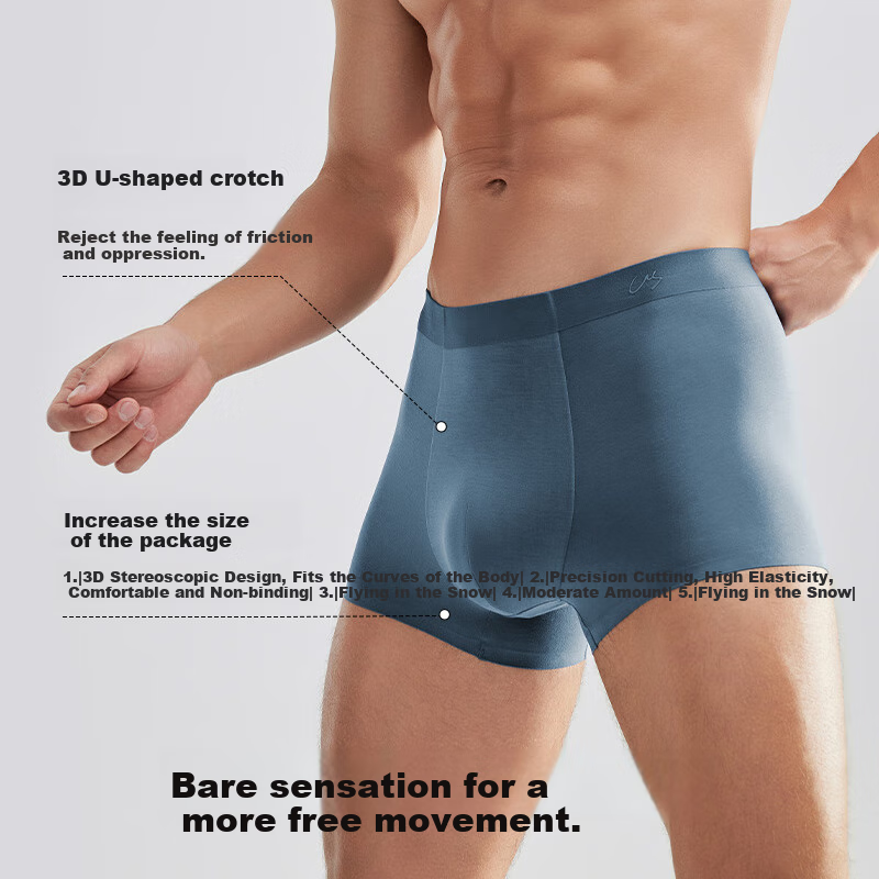 Ubras Men's 80S Modal Boxer Briefs