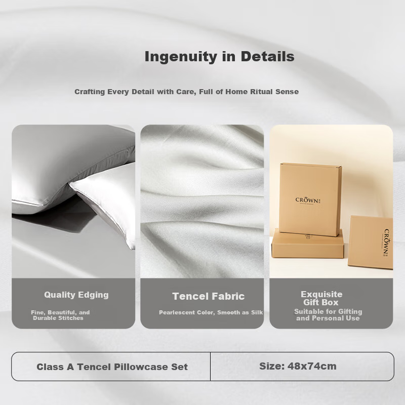 CROWN Tencel Pillowcase Set - 2 pcs
