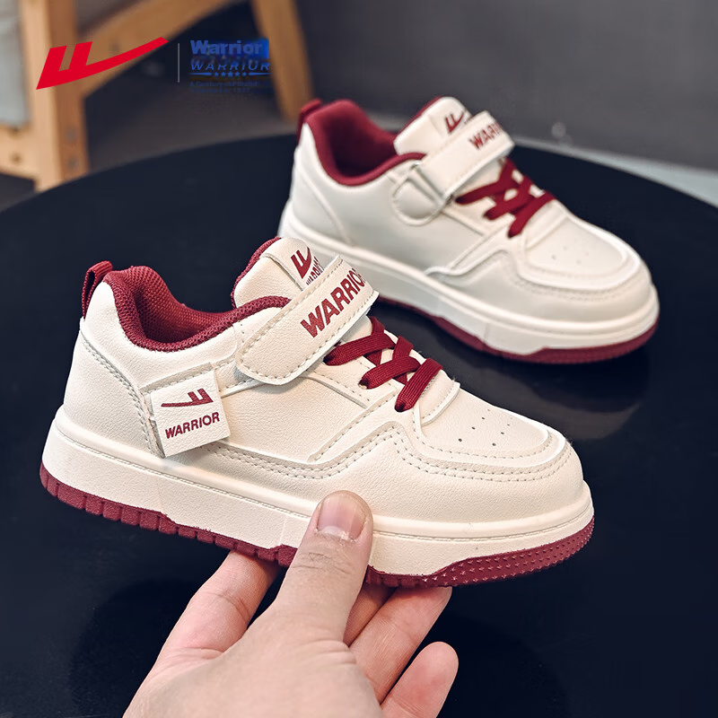 Warrior Kids' White Sneakers - Spring Autumn Sports Shoes