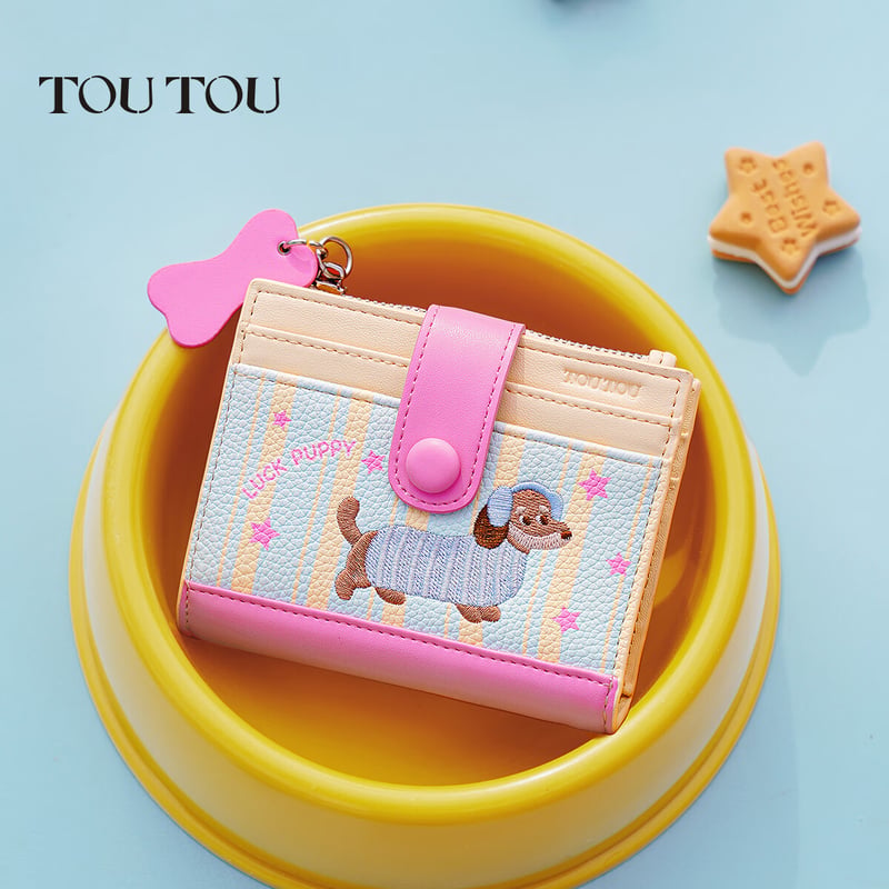 Toutou Sausage Dog Wallet - Cute Card Holder for Women