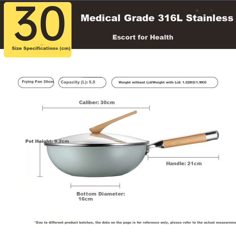 COOKER KING 316L Stainless Steel Wok