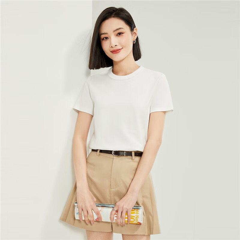 Giordano Women's Pure Cotton Short-Sleeve T-Shirt