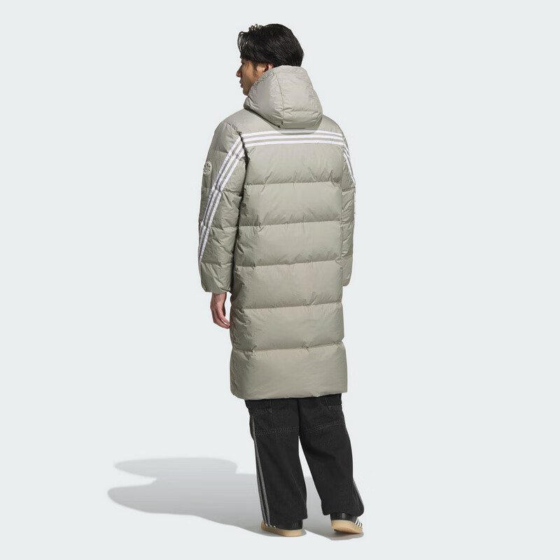 Adidas Originals 3S Long Down Jacket Silver Gray S