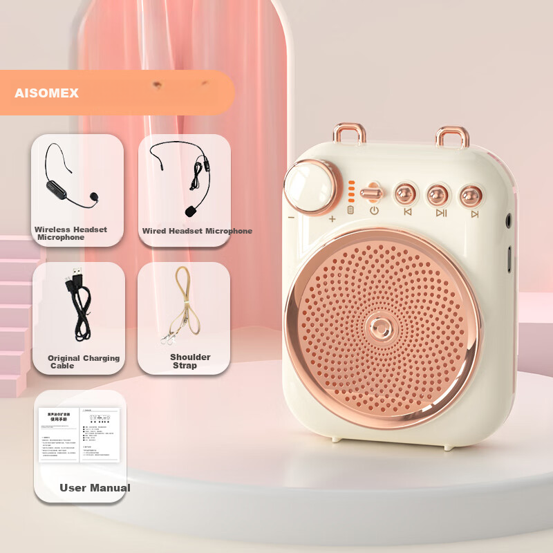 AISOMEX K19 Portable Classroom Microphone Amplifier