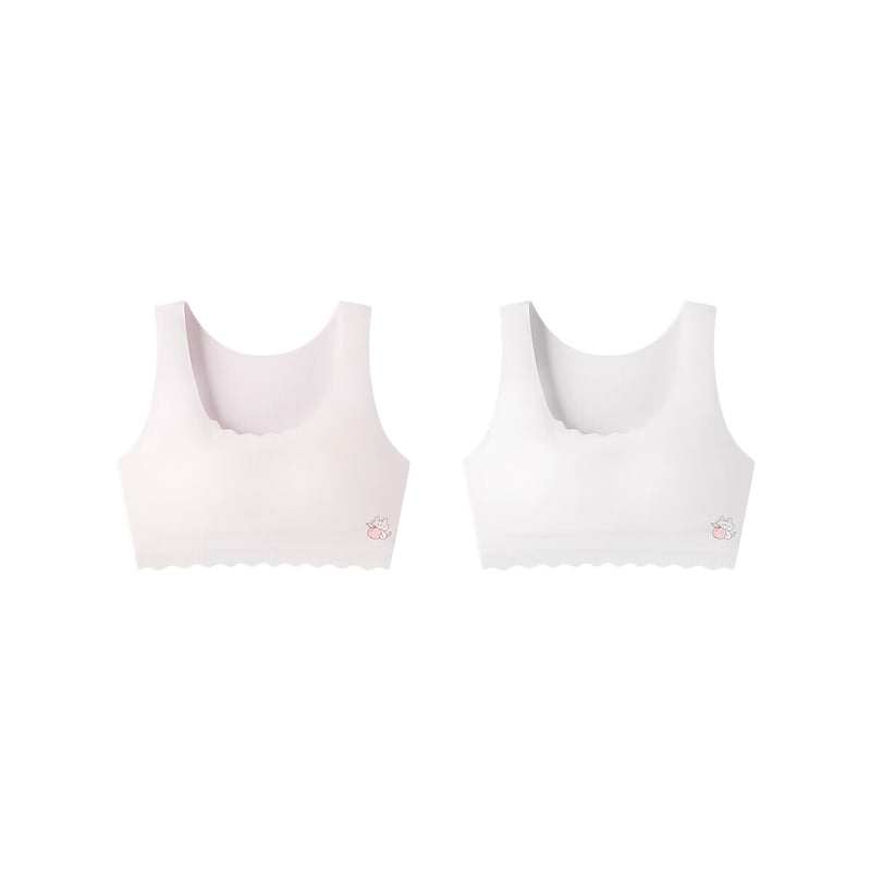 DEESHA Girls' Stage 1 Bra Set of 2 - Comfortable & Breathable