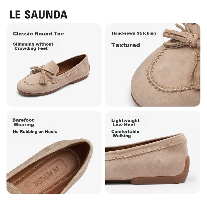 Le Saunda Women's Sheepskin Loafers 12601