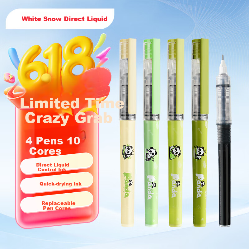 Snowhite Needle-Type Rollerball Pen for Students