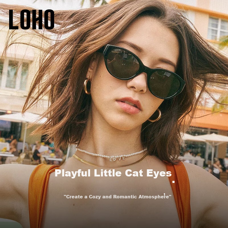 LOHO Cat Eye Sunglasses Women's Fashion UV Protection