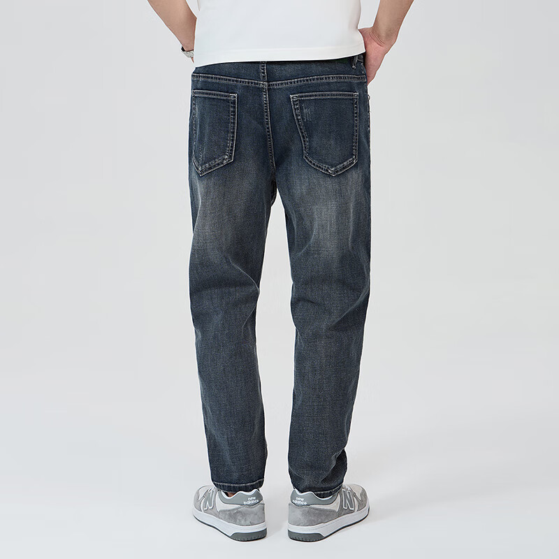 DANCING WOLVES Vintage Washed Cropped Denim Pants
