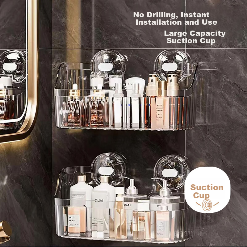 MUYA Transparent Wall-Mounted Bathroom Shelf