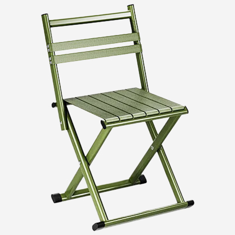 Hakkai Bird Iron Folding Stool with Backrest