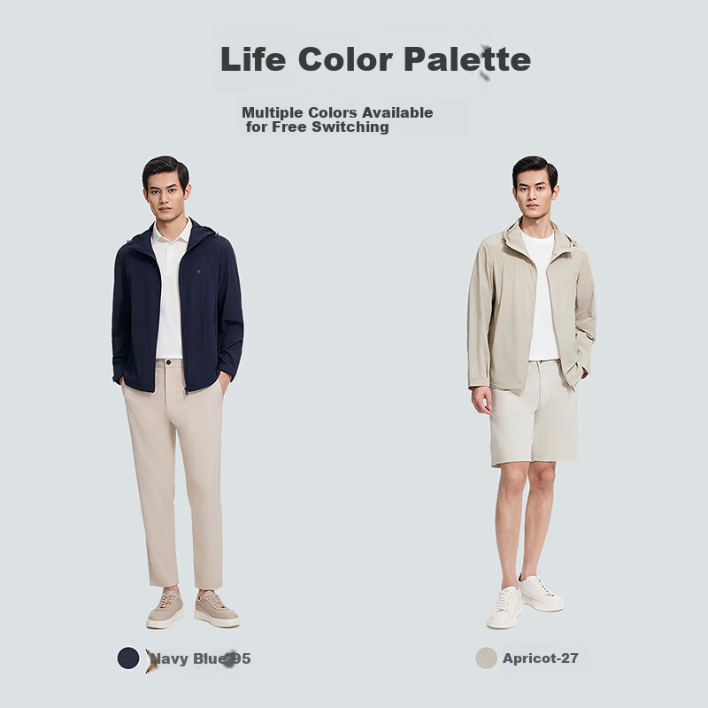 Goldlion Men's Hooded Lightweight UV Protection Jacket