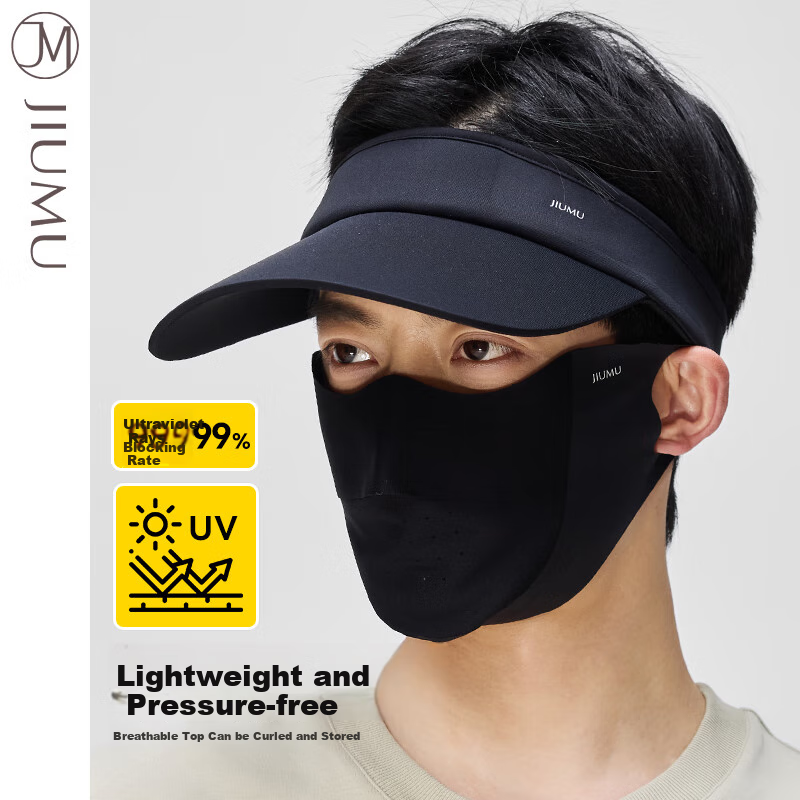 JIUMU Sun Hat for Men - UV Protection Visor Cap