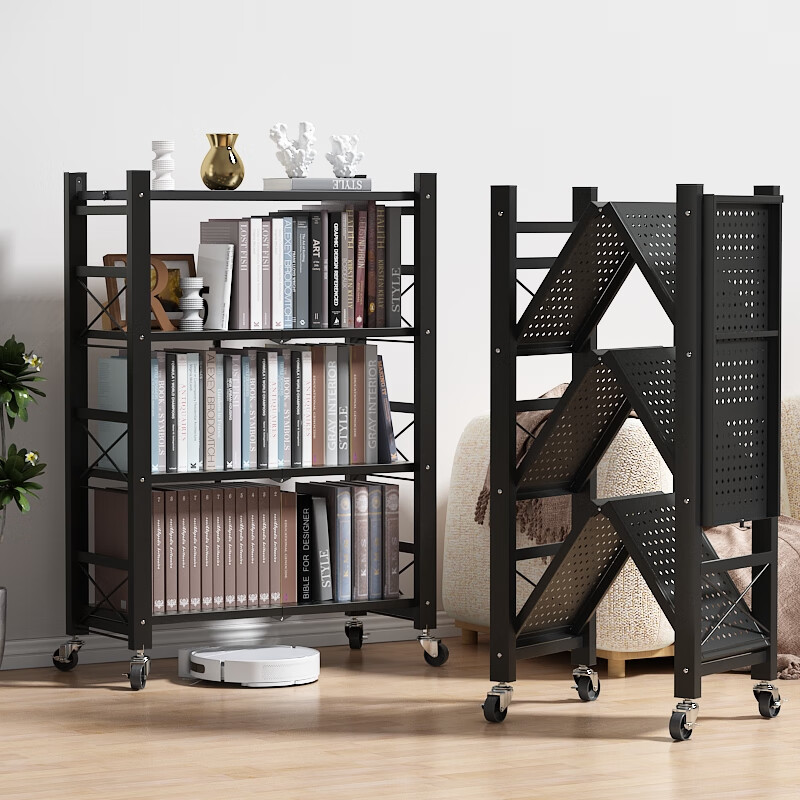 Anerya Movable Bookshelf with Wheels