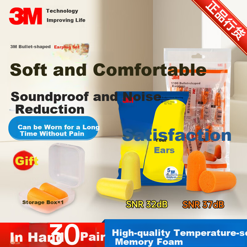 3M Earplugs for Noise Reduction and Sleep