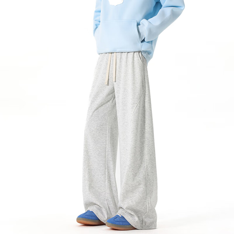 Homlean American-Style Solid Color Sports Pants
