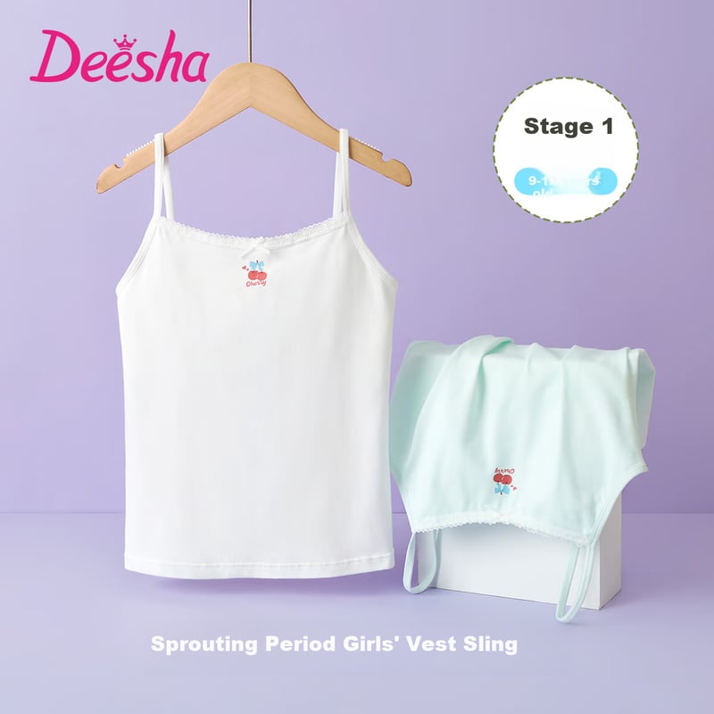 DEESHA Girls' First Stage Bra Underwear Value Pack of 2
