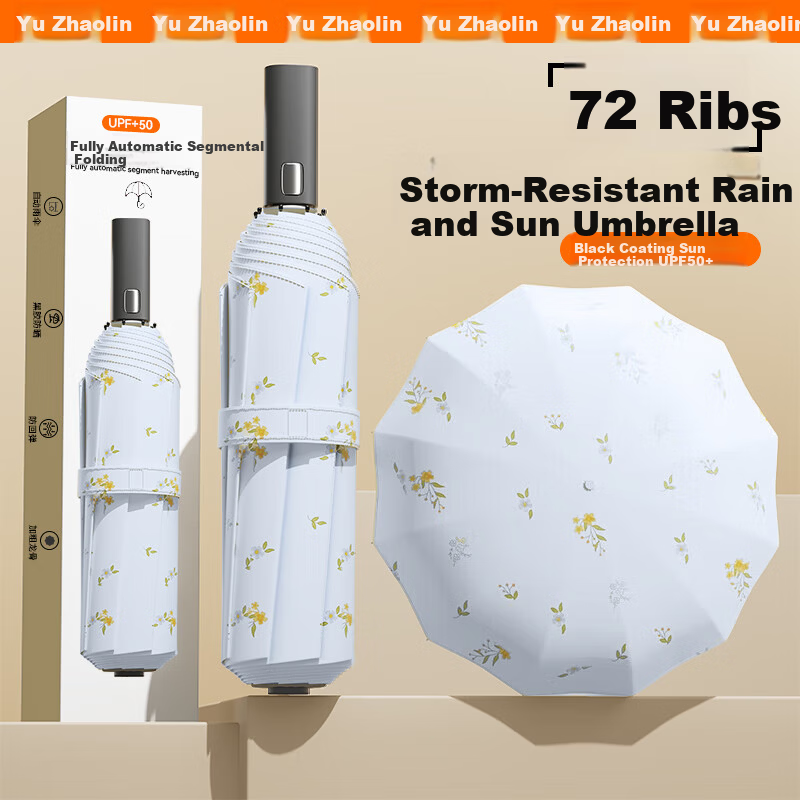 YUZHAOLIN Automatic Folding Umbrella - Dual Sun & Rain Protection
