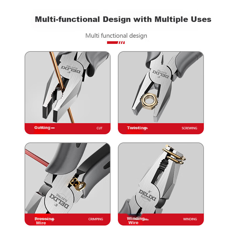 DELIXI ELECTRIC Tiger Pliers Set - Industrial Grade