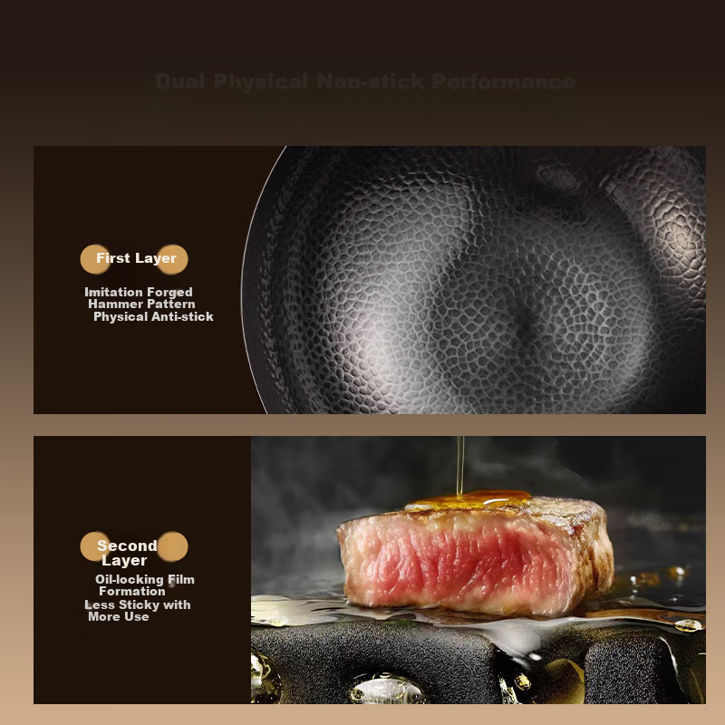 ASD Wok Pure Iron Frying Pan
