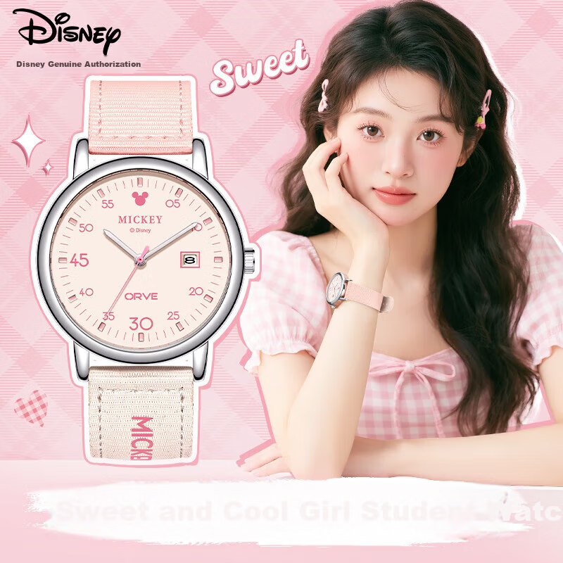 Disney Mickey Canvas Watch for Teen Girls