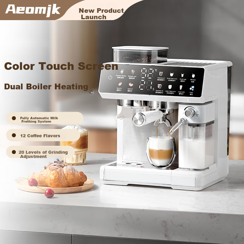AEOMJK Coffee Machine - Dual Boiler & Milk Frother