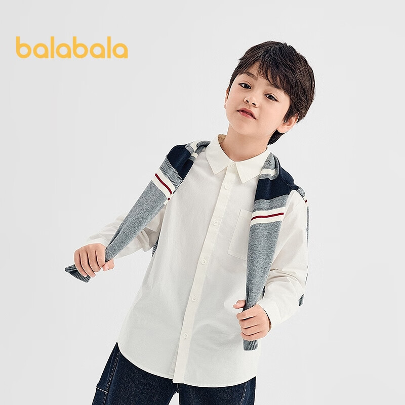 BALABALA Kids' Long Sleeve Plaid Shirt