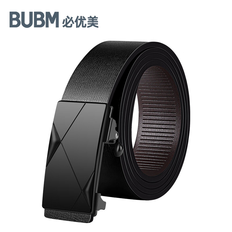 Biyoumei Men's Genuine Leather Belt with Auto Buckle