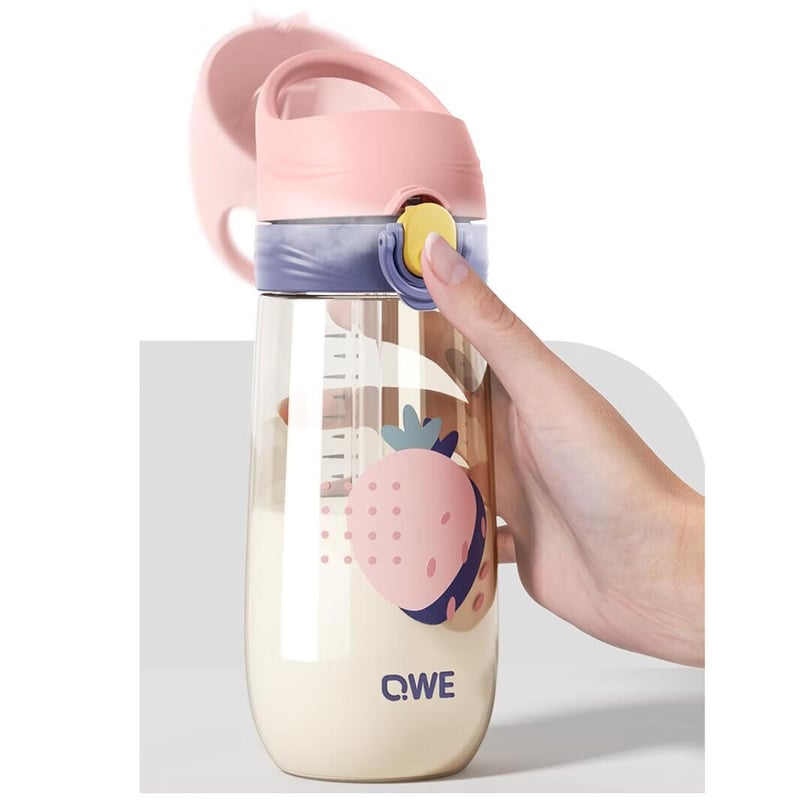 QWE Straw Cup, 500ml, Cherry Pink