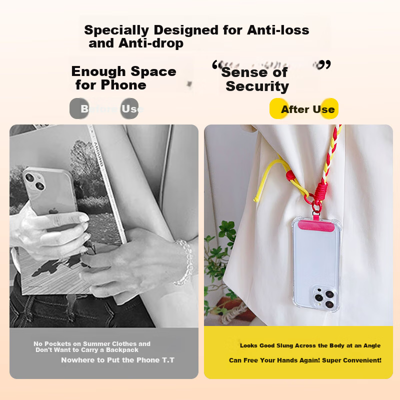BZBC Phone Lanyard - Adjustable Crossbody Strap