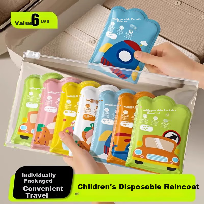 ToMill Kids Thick Raincoat Set - 6 Pack