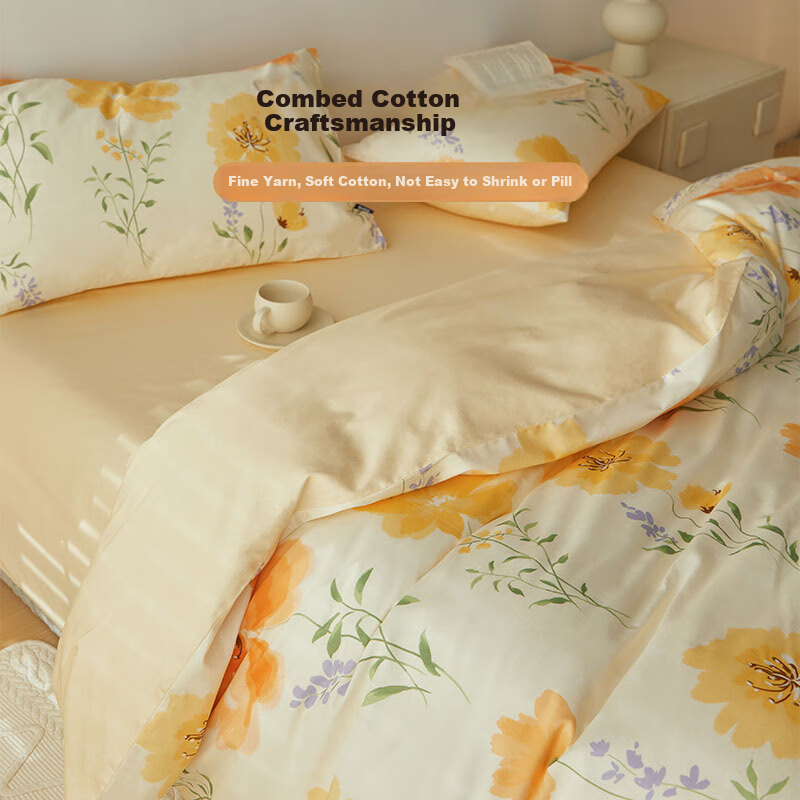 Dohia Pure Cotton 3-Piece Bed Set