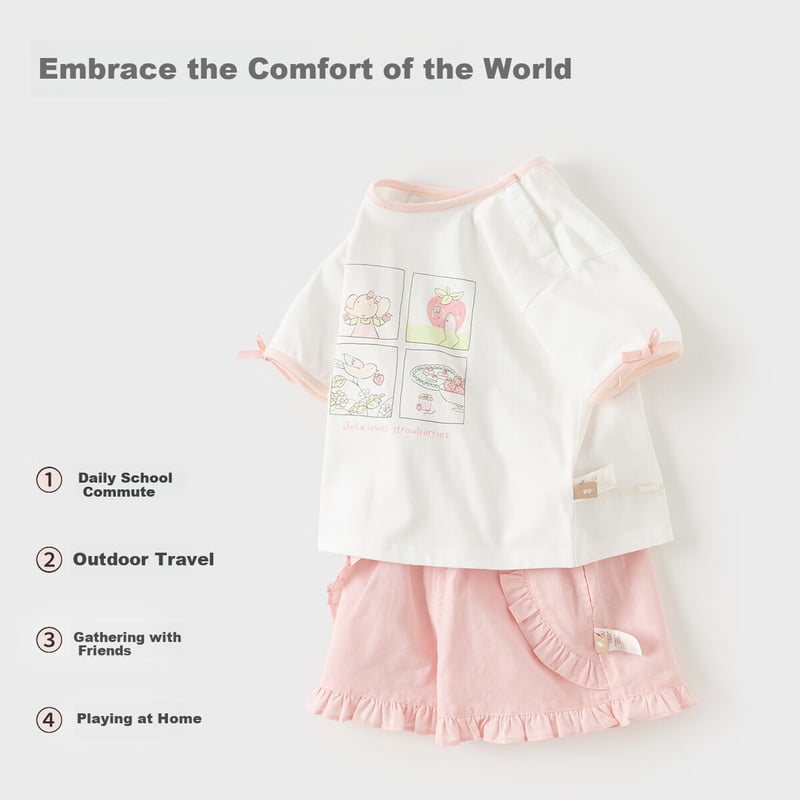 DAVE & BELLA Girls' Summer Shorts Set