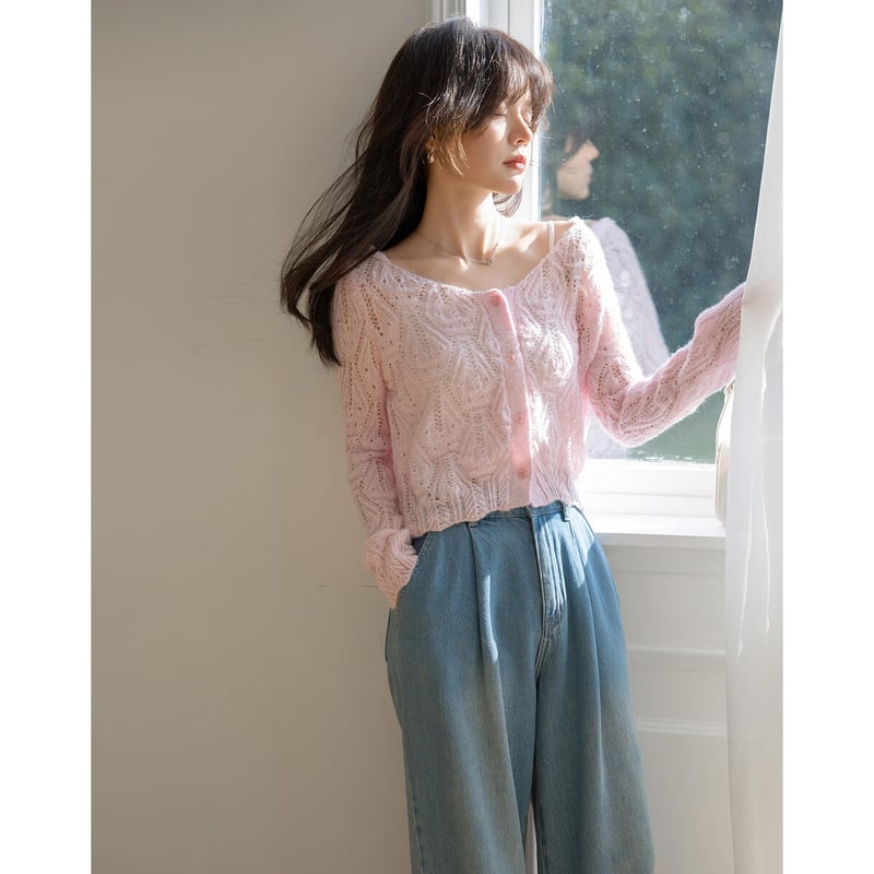 Mt Wool Spring Cable Knit Cardigan